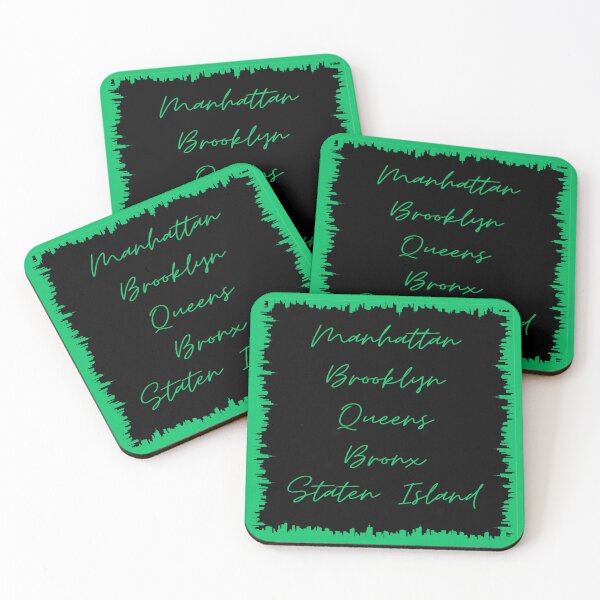 Item preview, NYC Skyline Aesthetic With 5 Boroughs - Green designed and sold by PunjabanJatti.