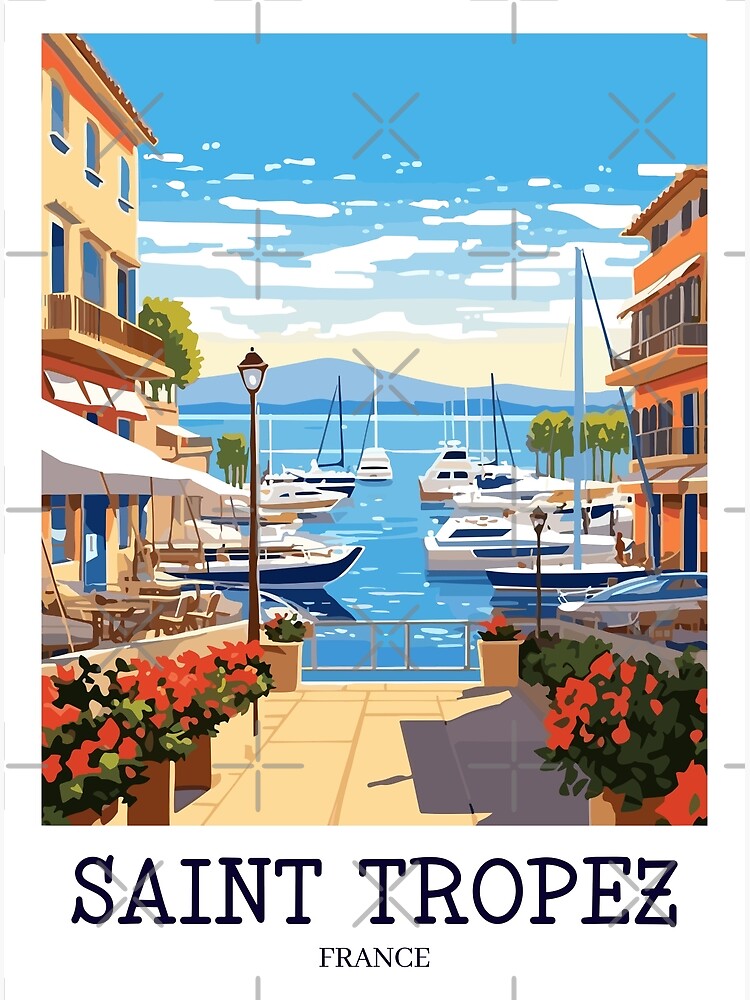 Poster Saint-Tropez - Plan Saint-Tropez - 60 x 90 cm main image 1
