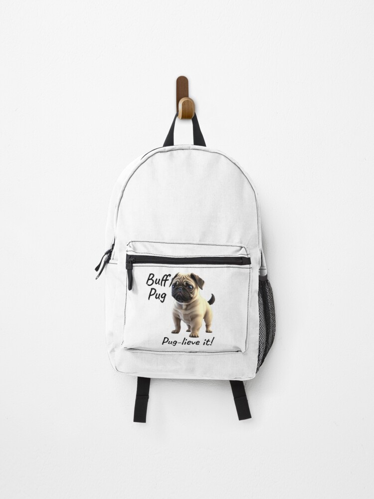Thumbnail 1 of 3, Backpack, Proud Pug standing strong designed and sold by Rothnaric.