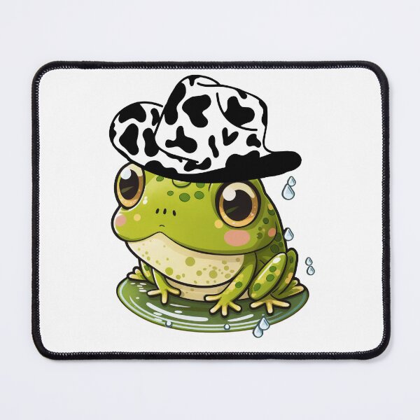 Item preview, Green Frog with a cow hat designed and sold by GaemGlomDesign.