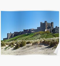 Beach and Bamburgh Castle Poster