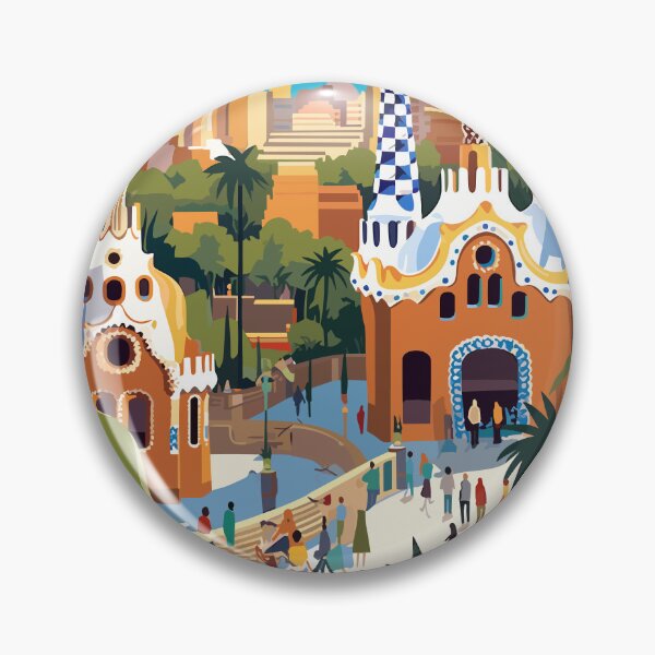 Item preview, Park Güell Barcelona - Spain Travel Print - TP014 designed and sold by StudioRedKoala.