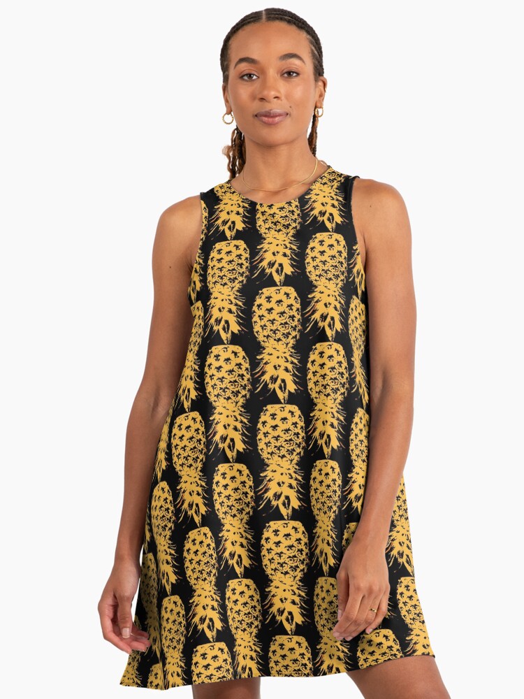 gold pineapple dress Smocked Bunny Dress – Pink Pineapple main image 1