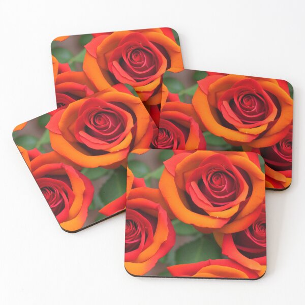 Item preview, Beautiful Red and OrangeSunset Rose Abstract Style Seamless Pattern designed and sold by Infinitelypink.