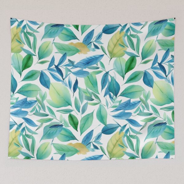 Item preview, Spring leaves in green and blue designed and sold by Lillypot-Prints.