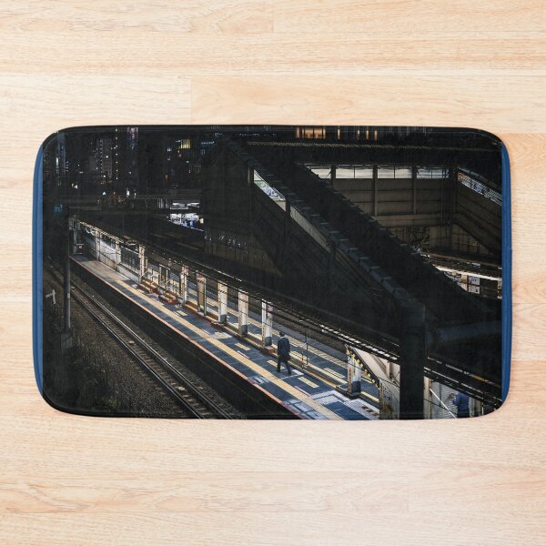 Item preview, Tokyo Train Station Platform at Night  designed and sold by JonesyDave.