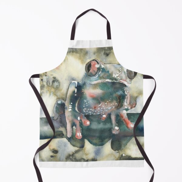 Item preview, Frog watercolor print colorful home decor frog designed and sold by rfoxphoto.