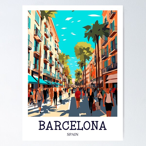 Artikel-Vorschau von Las Ramblas Barcelona – Spanien Reisedruck – TP016, designt und verkauft von StudioRedKoala.