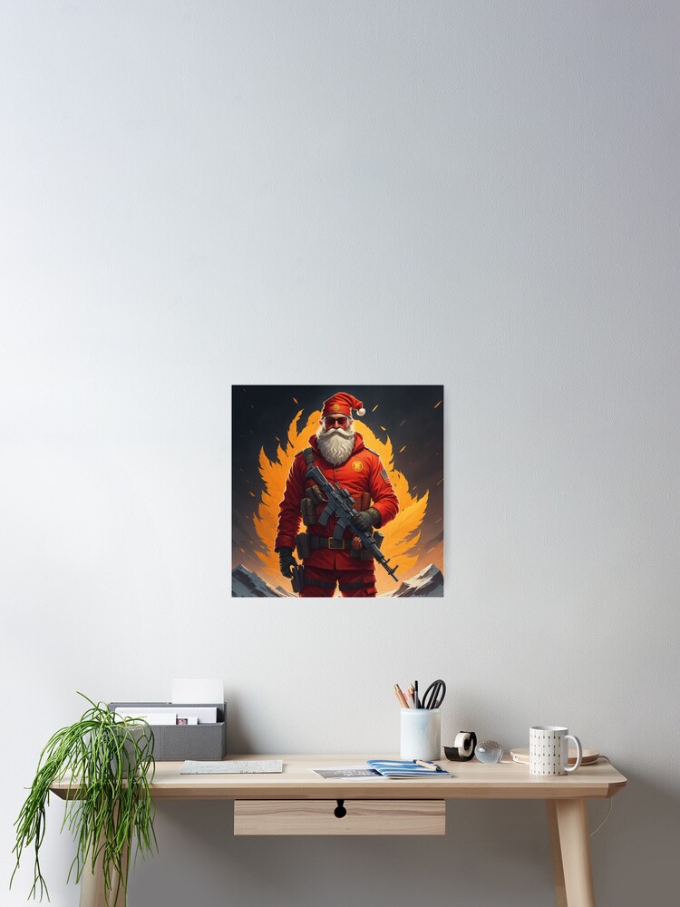 Imagen 2 de 3, Póster con la obra Santa claus tactical V6, diseñada y vendida por SpecialForceART.