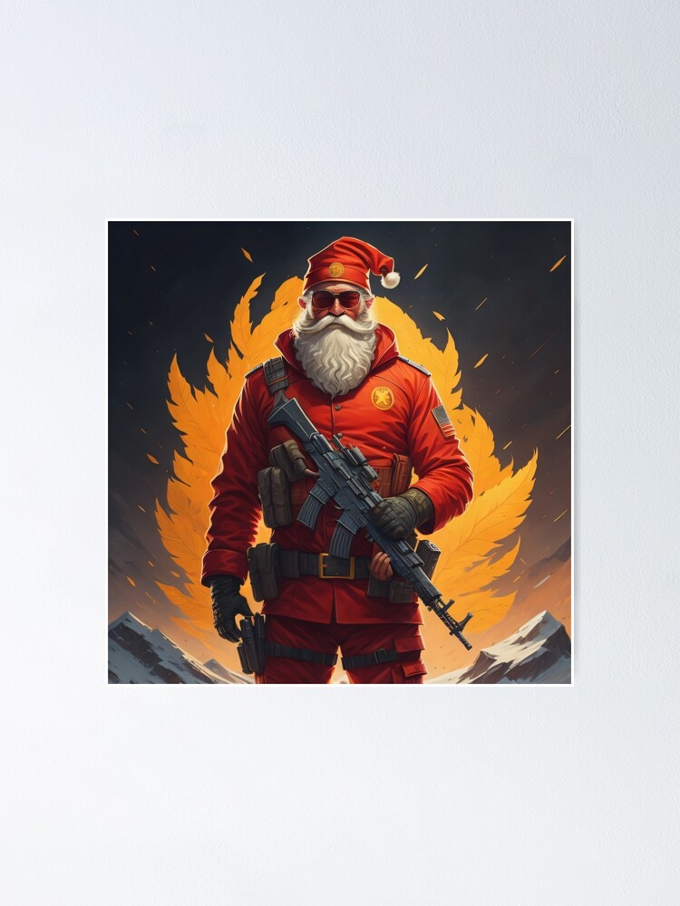 Imagen 1 de 3, Póster con la obra Santa claus tactical V6, diseñada y vendida por SpecialForceART.