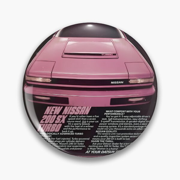 Item preview, Vintage Ad for Pink Nissan 200SX designed and sold by GarmentBlanche.