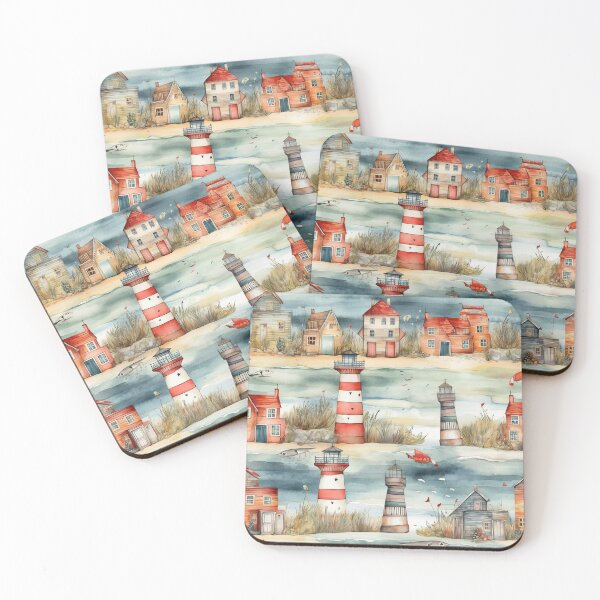 Item preview, Watercolour Lighthouses designed and sold by pinkal.