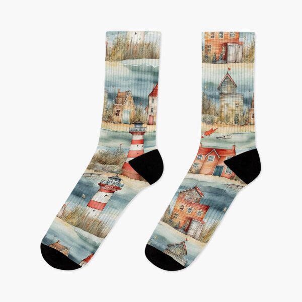 Item preview, Watercolour Lighthouses designed and sold by pinkal.