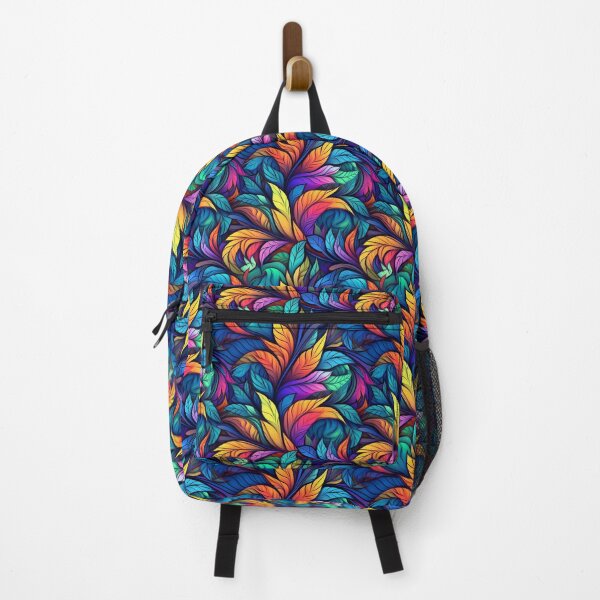 Item preview, Vibrant Rainbow Leaf Pattern with Abstract Design designed and sold by Moisky Patterns.