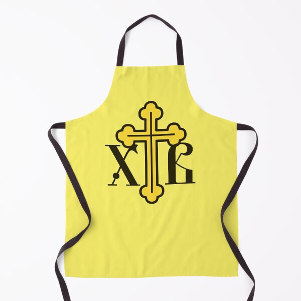 Item preview, HV (Hrystos Voskrese) - Christ is Risen (Russian and Church Slavonic). Yellow-black symbol. designed and sold by Christ-Risen.