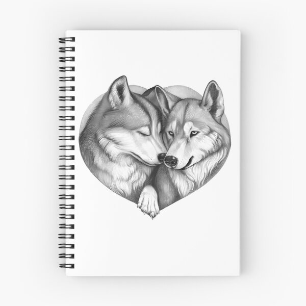 Item preview, Couple Wolf Heart designed and sold by GiftsForCouples.