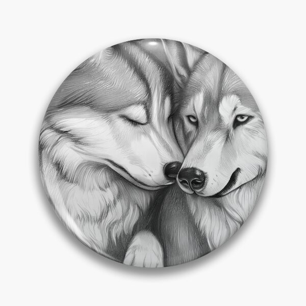 Item preview, Couple Wolf Heart designed and sold by GiftsForCouples.