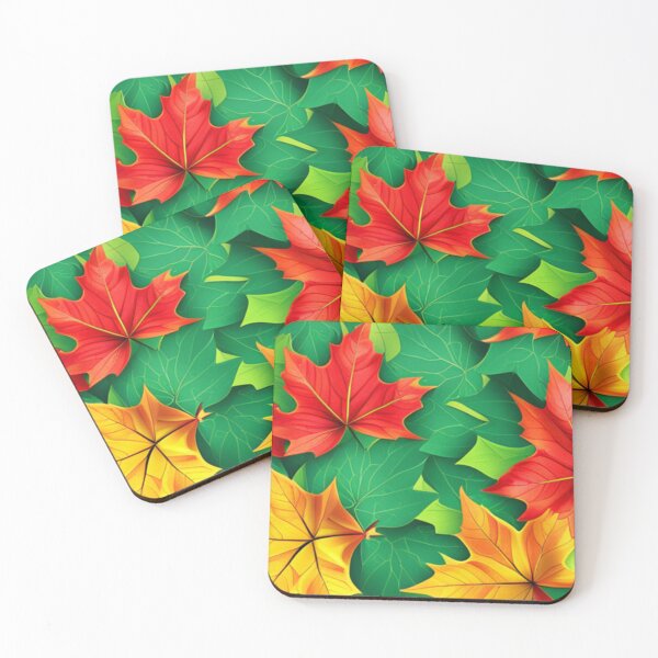 Item preview, Maple Leaf Design with Green and Red colors designed and sold by kiyaansh16.