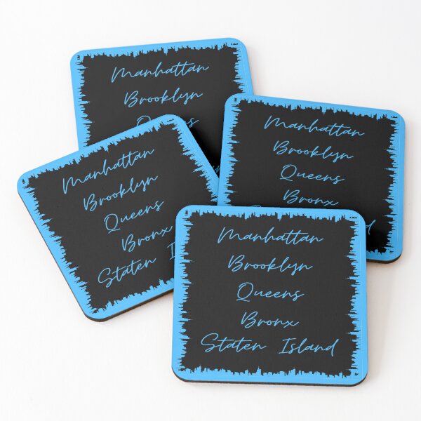 Item preview, NYC Skyline Aesthetic With 5 Boroughs - Light Blue designed and sold by PunjabanJatti.