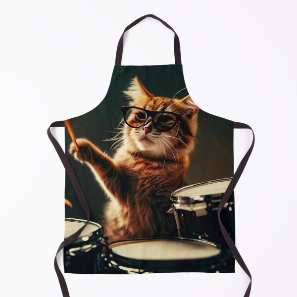 Item preview, Puss The Drummer designed and sold by TheHelpingCat.