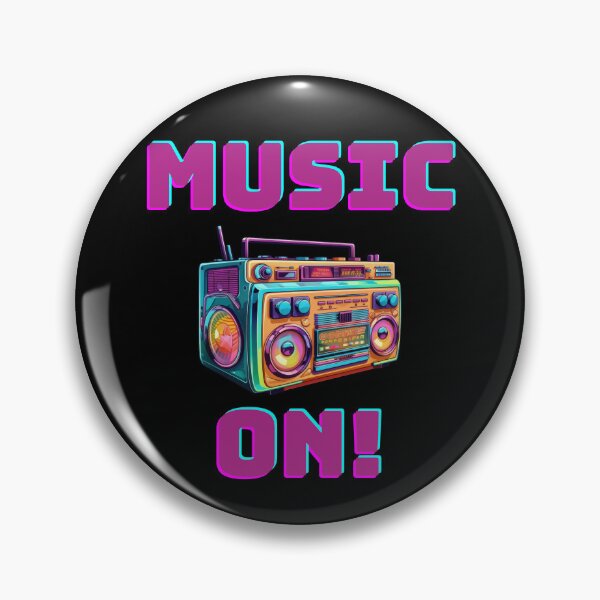 Item preview, MUSIC ON! Retro and Vintage-inspired Graphic Design of an Old Radio designed and sold by ImaginativeImps.