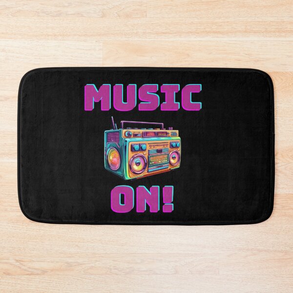 Item preview, MUSIC ON! Retro and Vintage-inspired Graphic Design of an Old Radio designed and sold by ImaginativeImps.