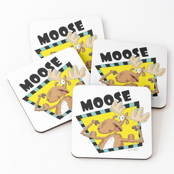 Item preview, Moose with Muscles Cartoon designed and sold by tsirrell.