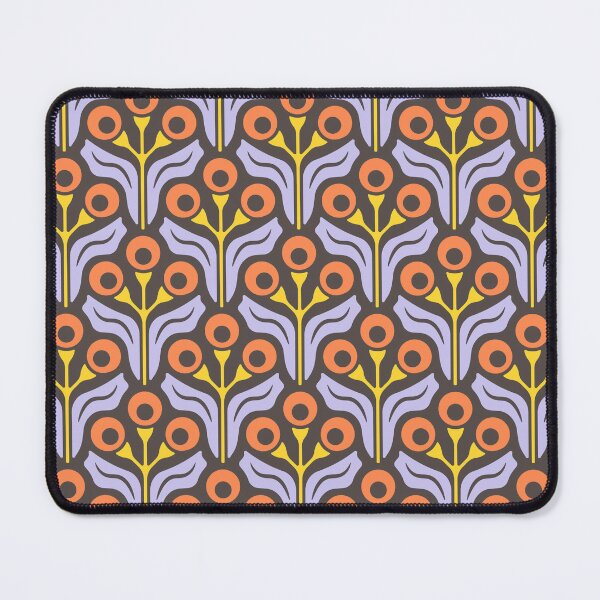 Item preview, KF 0041 C - Retro Vintage Flowers Minimalist 70s Modern Geometric Floral Pattern designed and sold by KhakiFinch.