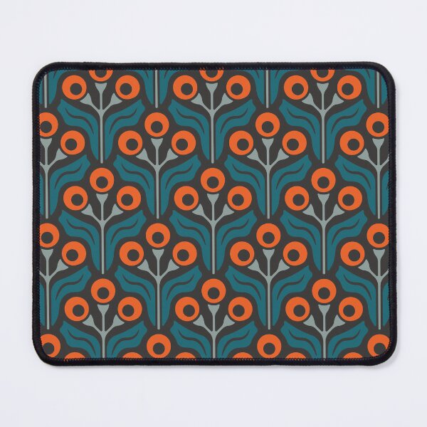 Item preview, KF 0041 E - Retro Vintage Flowers Minimalist 70s Modern Geometric Floral Pattern designed and sold by KhakiFinch.