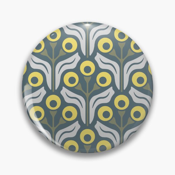 Item preview, KF 0041 F - Retro Vintage Flowers Minimalist 70s Modern Geometric Floral Pattern designed and sold by KhakiFinch.