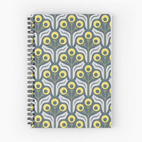 Item preview, KF 0041 F - Retro Vintage Flowers Minimalist 70s Modern Geometric Floral Pattern designed and sold by KhakiFinch.