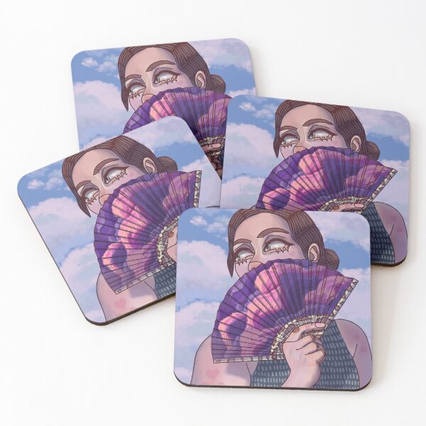 Item preview, Cute girl with fan designed and sold by GiezaDesign.