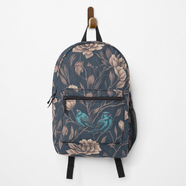 Item preview, Dark Symmetrical Depictions of Flowers and Eastern bluebird designed and sold by CASUALURBAN.