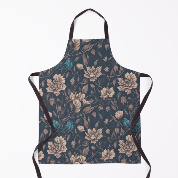 Item preview, Dark Symmetrical Depictions of Flowers and Eastern bluebird designed and sold by CASUALURBAN.