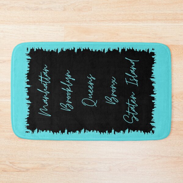 Item preview, NYC Skyline Aesthetic With 5 Boroughs - Turquoise designed and sold by PunjabanJatti.