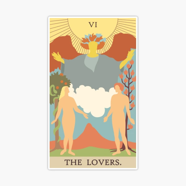 Groovy Tarot Card Stickers, Tarot Card, Tarot Card Sticker, Holographic,  Lovers, Magic Sticker, Trippy 