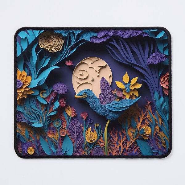 Item preview, Wings of Wonder: Multidimensional Paper Cut in a Magical Avian Realm designed and sold by Ceemko's Vintage Corner.