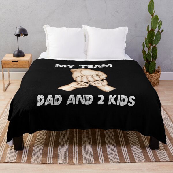 Item preview, My Team: DAD and 2 Kids" Heartwarming Graphic Design Celebrating Father-Child Bond designed and sold by ImaginativeImps.