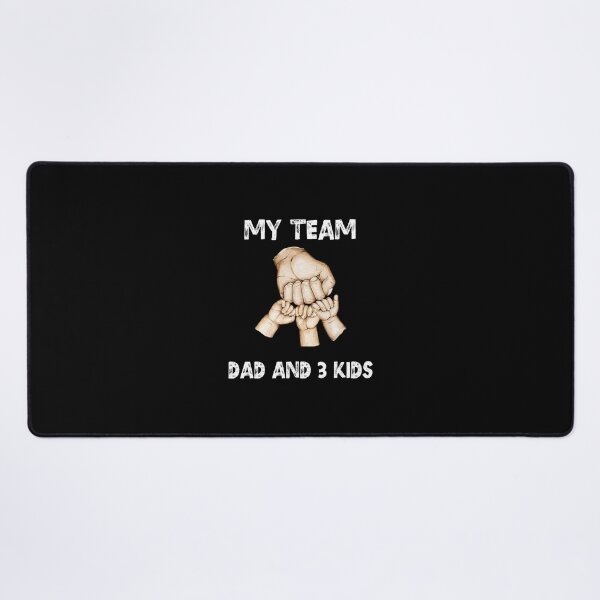 Item preview, My Team: DAD and 3 Kids" Heartwarming Graphic Design Celebrating Father-Child Bond designed and sold by ImaginativeImps.