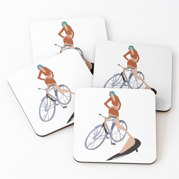 Item preview, A city Cycling girl designed and sold by UVAART.