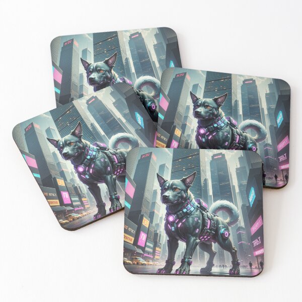 Item preview, Cyber punk Dog designed and sold by Artistic canvas store.