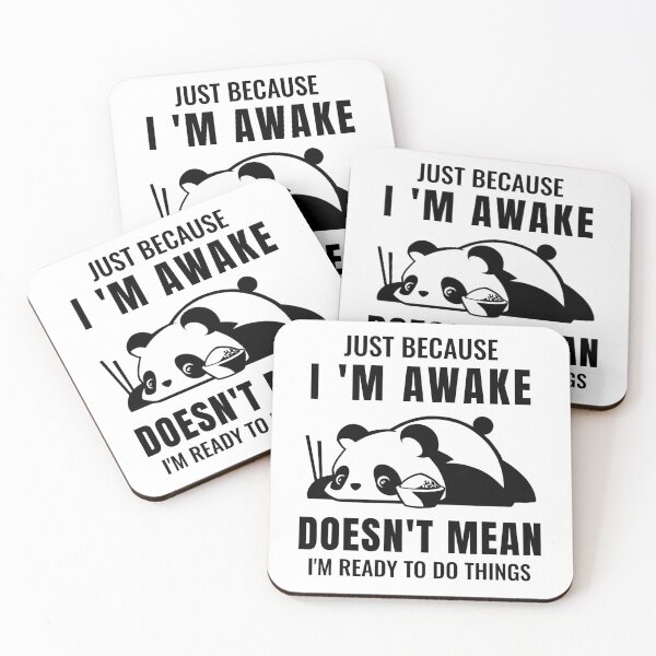 Item preview, Panda bear lazy / Just because Iam awake doesnt mean Iam ready to do things designed and sold by portrait4you.