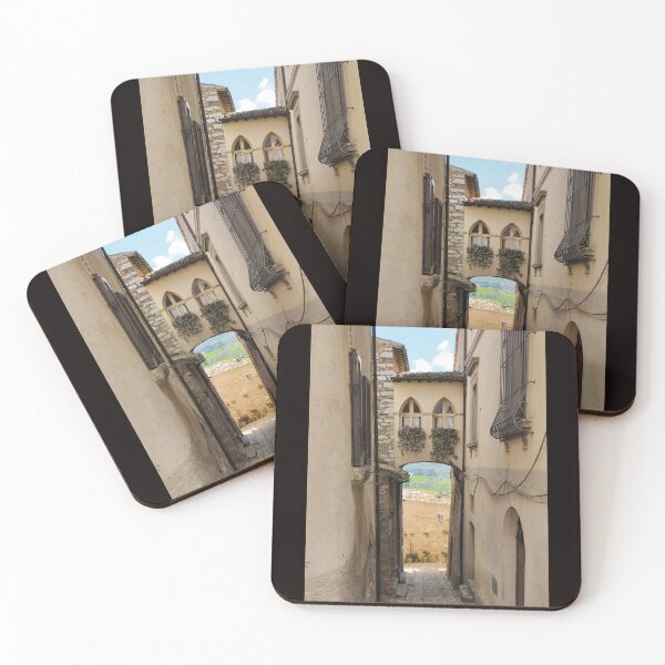 Item preview, Walkway with Two Gothic Windows in a Narrow Alley of Spello designed and sold by EpicVistas.