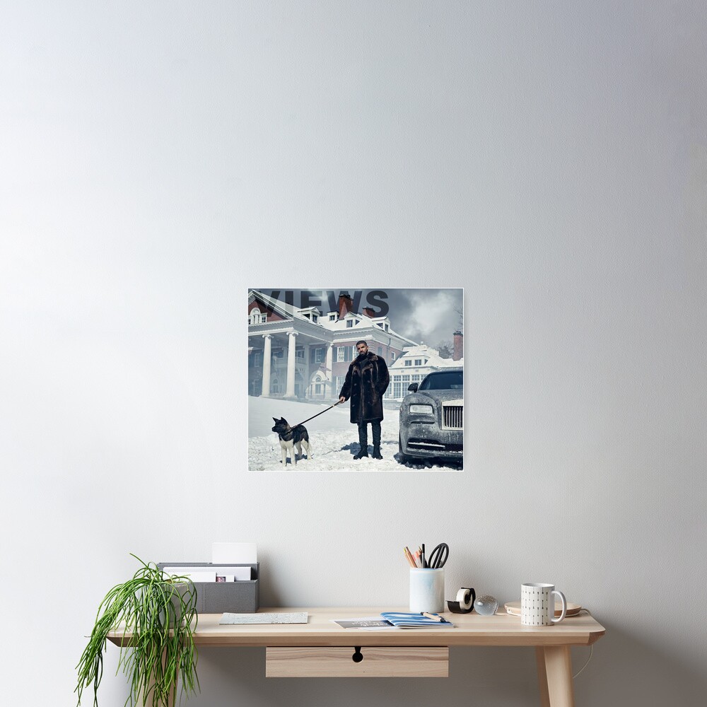 Drake with Dog Views Tapestry Poster