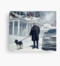Drake with Dog Views Tapestry Metal Print