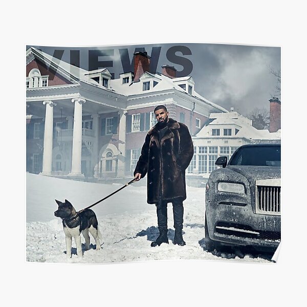 Tapiz Drake con vistas de perros Póster