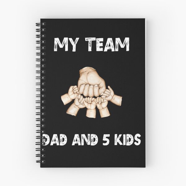Item preview, My Team: DAD and 5 Kids" Heartwarming Graphic Design Celebrating Father-Child Bond designed and sold by ImaginativeImps.
