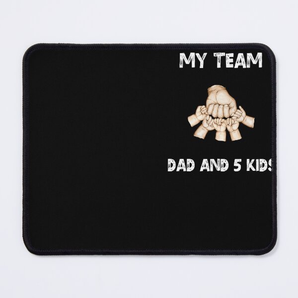 Item preview, My Team: DAD and 5 Kids" Heartwarming Graphic Design Celebrating Father-Child Bond designed and sold by ImaginativeImps.