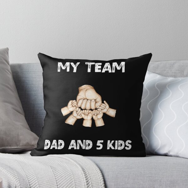 Artikelvorschau, Mein Team: DAD und 5 Kinder" Herzerwärmendes Grafikdesign zur Feier der Vater-Kind-Bindung entworfen und verkauft von ImaginativeImps.