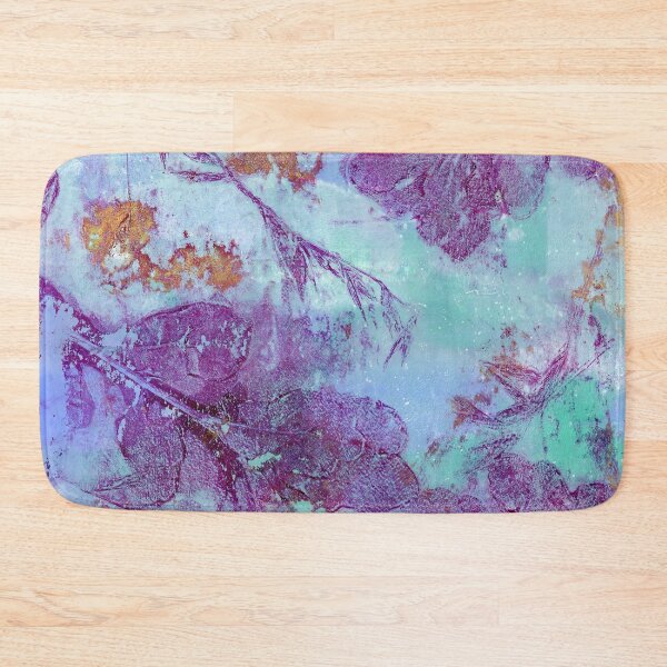 Item preview, Purple Oak Tree Leaves Abstract Pulled Painting Print designed and sold by JoanneHerrmann.
